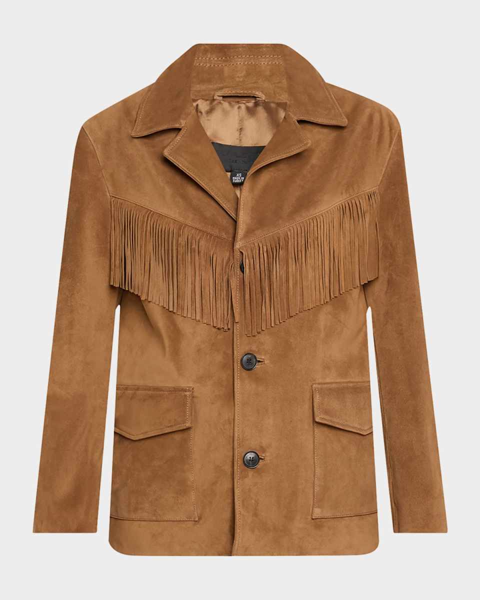 Maelle Suede Fringe Jacket